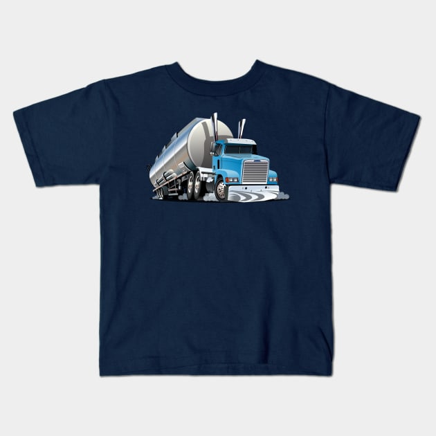 Cartoon truck Kids T-Shirt by Mechanik